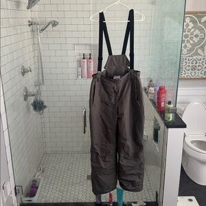 Women's Gray Ski Bibs